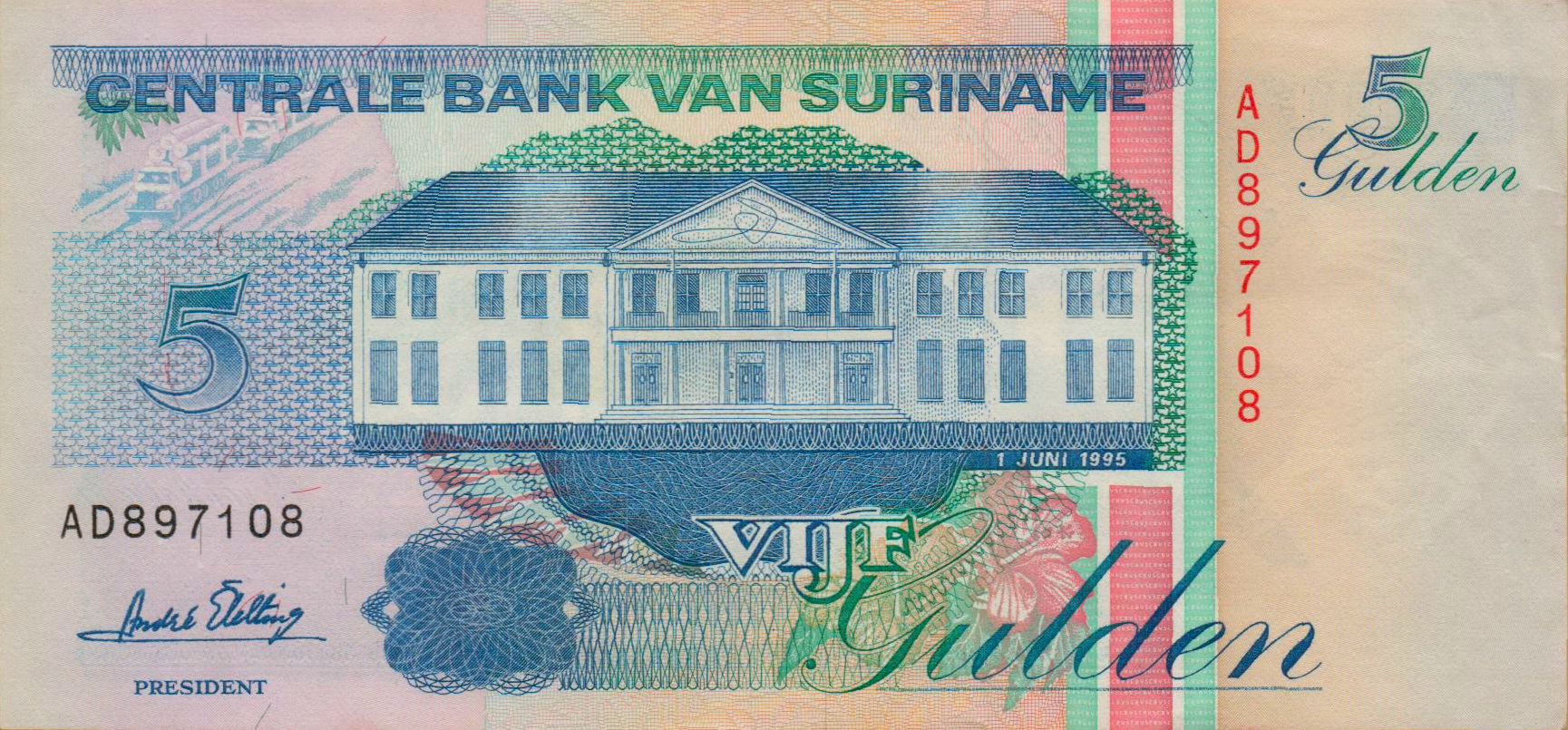 Suriname 5 1995 aUNC P-136/b